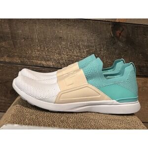 Women's Athletic Shoes in White and Teal